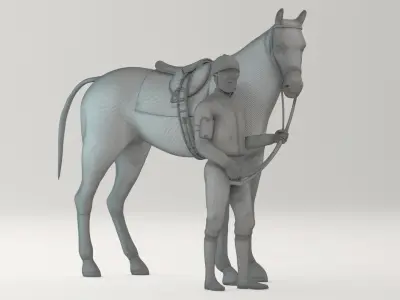  Racehorse and Jockey HQ 003 Standard License 