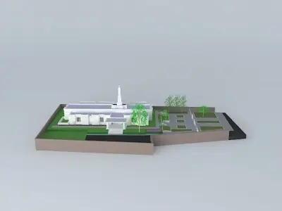 LDS, Temple Villahermosa, Tabasco, Mexico. Templo Mormon, 85 ... Free 3D model