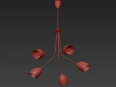Sommerard Medium 5 Light Chandelier 3D model