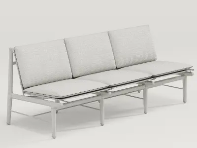 DWR Finn Three-Seater Sofa 3D model