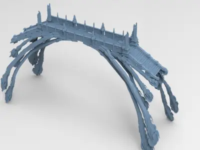 Ancient Crete Wide Angled bridge 3D model