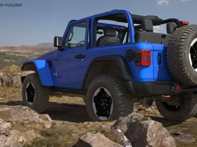  Jeep Wrangler Rubicon Open Top SUV Blue Dirty 