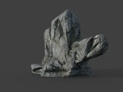 Cliff Rock 2-5 Low-poly 3D model