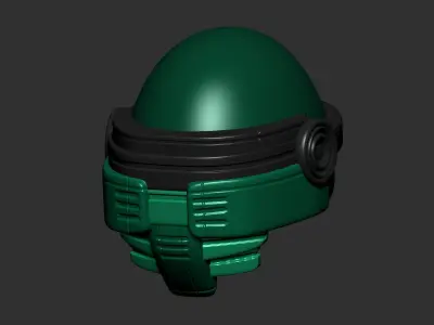 helmet high poly sculpt 3d printable  3D model 97