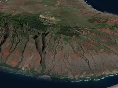 Lanai Island Hawai 3D model