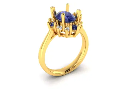 Women Ring  Render 3dm STL OBJ FBX Details 3D print model 328