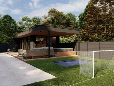 Garden Landscape 3D Model - SketchUp and Lumion Scene 3D model 3D model