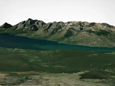 Yellowstone Lake Wyoming USA 3D model