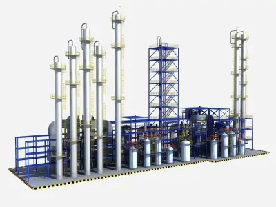  Fluorine Factory Equipment 3D model