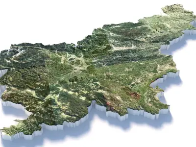 Slovenia Terrain Country 3D model