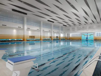 swimming pool Low-poly 3D model