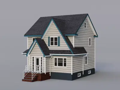 Low Poly House 28 Low-poly 3D model