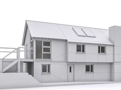 Townhouse 11 Low-poly 3D model
