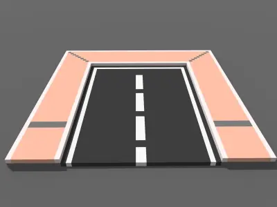 Road Voxel - 9 Low-poly 3D model