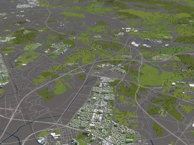 Goyang South Korea 50x50km 3D model