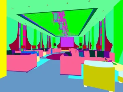 Business Restaurant - Coffee - Banquet  123 3D model