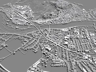 Cityscape Trencin Slovakia 3D model