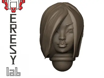 Heresylab - Female Sci-Fi heads for conversions SET 8 of 21 3D print model