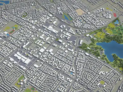 Fremont - California Low-poly 3D model