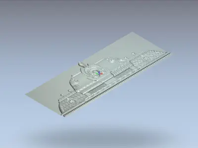 3D Model of Ornamental Architectural Relief 3D print model
