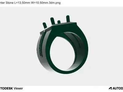 Men Ring with Oval Stone 3D print model purchase