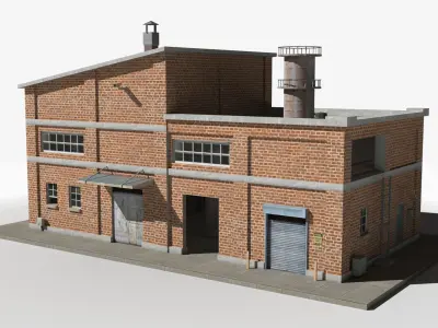 Factory xx10 Low-poly 3D model