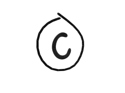 Grade C Symbol v1 001 Low-poly 3D model