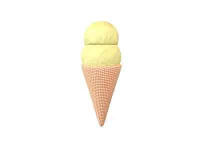 Ice Cream Cone v3 006 Low-poly 3D model
