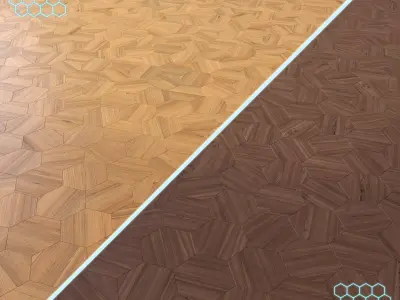Parquet - Laminate - Wooden floor 2 in 1 Low-poly 3D model 212