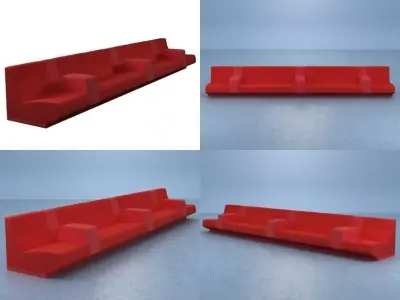 Seracs four different sofas 3D model