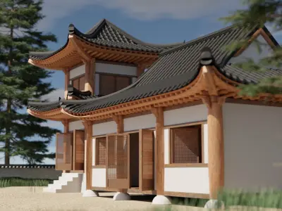 Procedual Hanok Builder fo BLENDER 3D model