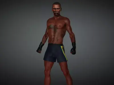 Israel Adesanya UFC 3D Model Low-poly 3D model