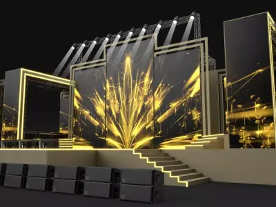 Concert Stage 11 3D model purchase
