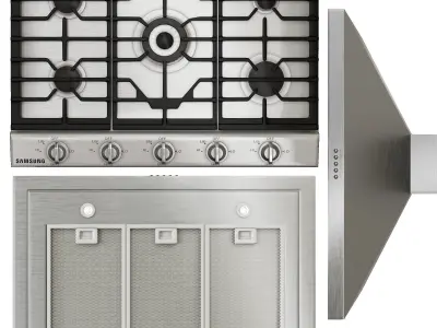 samsung appliances collection Low-poly 3D model