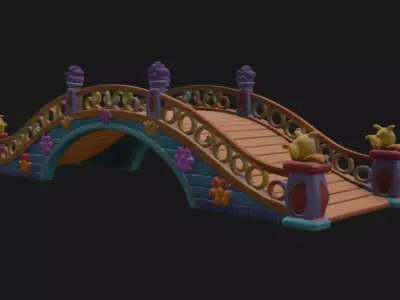 Cartoony bridge 3d model 3D model