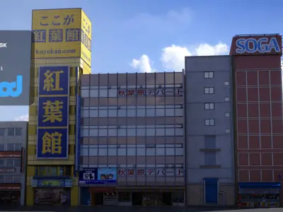 Japanese Streetscape Akihabara 0004 3D model