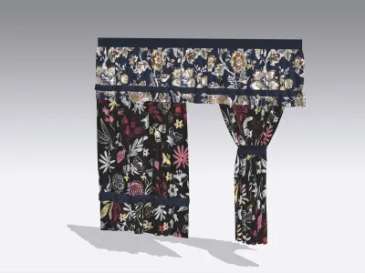 Curtain Low-poly 3D model