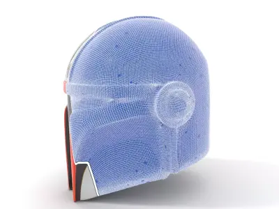 Mandalorian Helmet Colorful model pack Low-poly 3D model