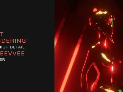 Strobe flash lights animation scene for Blender eevvee render 3D model