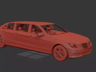Mercedes Benz E class Binz Limousine 2009 3D print model