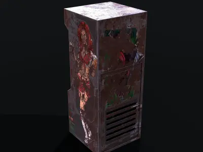 rusty atm Low-poly 3D model