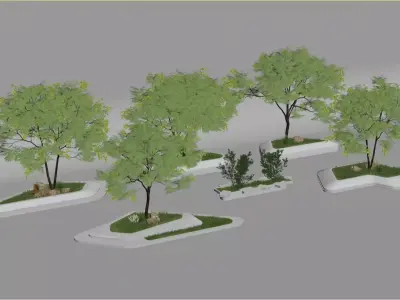 landscape tree pit 3D model