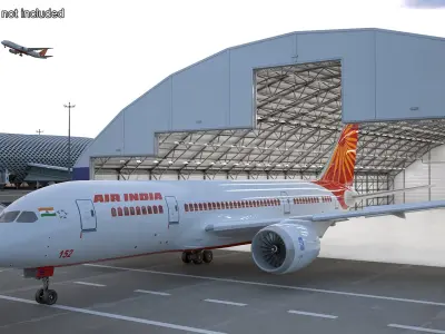  Air India Boeing 787-8 Dreamliner Aircraft Rigged for Maya 