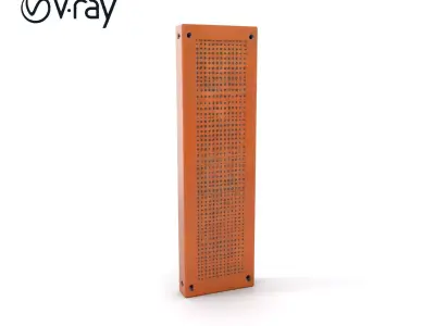 Perforated Metal Panel Wall Model Pack Low-poly 3D model