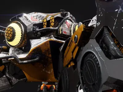 Spider Mech   4K PBR Textures 3D model