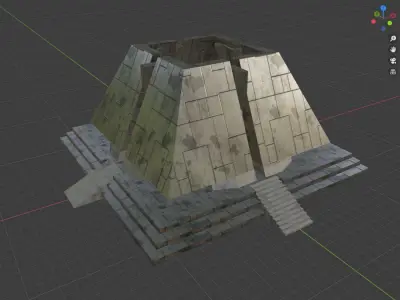 Pyramid Structure Sci-Fi Low-poly 3D model