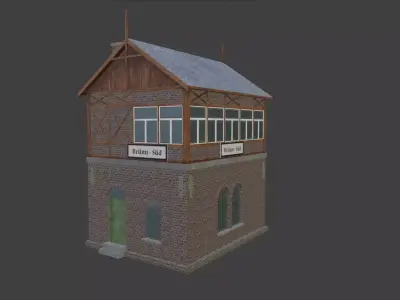 Brno Monarchy railway yard and Victorian era station version  3D model