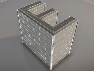 City Building Design E-1 Low-poly 3D model