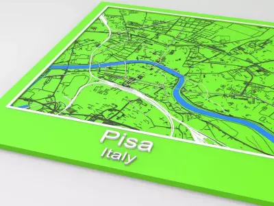  Pisa Italy Streets and roads 3D model