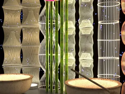 Travel Theme LED Event Stage 3D model